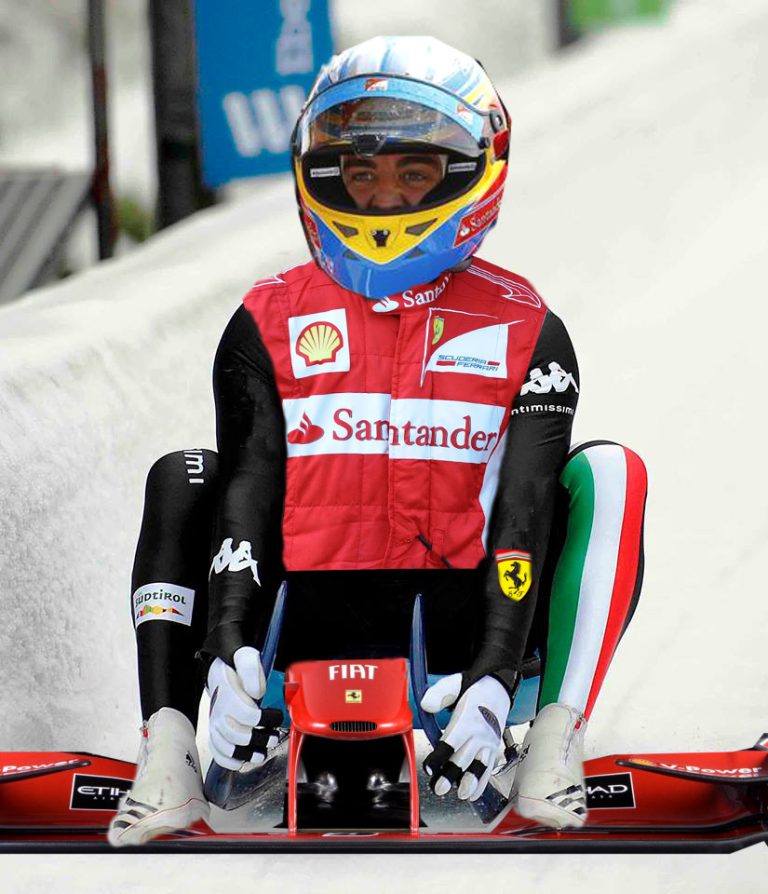 SLITTINO, SOCHI 2014: MALE LA FERRARI DI ALONSO