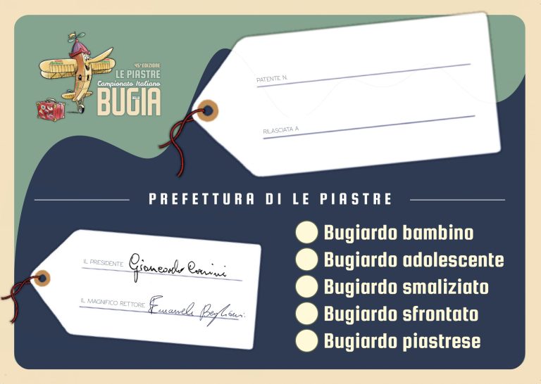 PRONTO IL DOCUMENTO 2021 PER AUTENTICI BUGIARDI PATENTATI