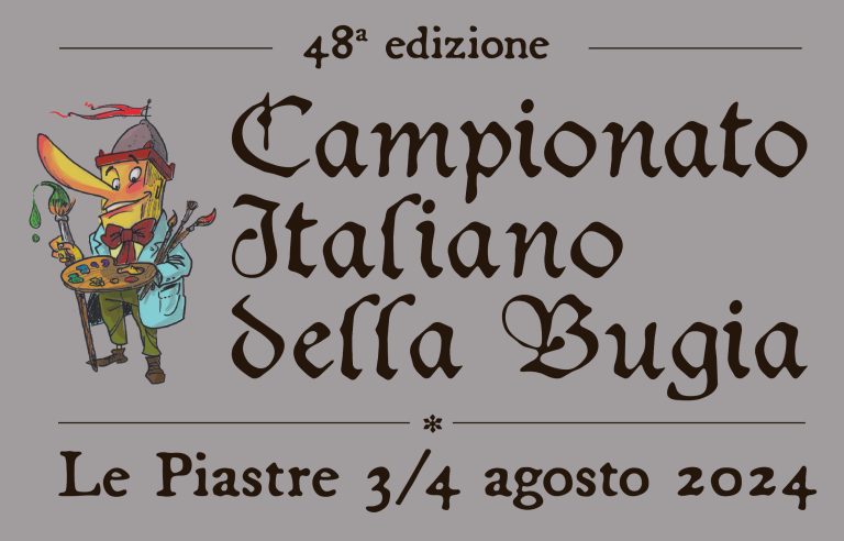 CAMPIONATO ITALIANO DELLA BUGIA: GLI OSPITI E IL PROGRAMMA